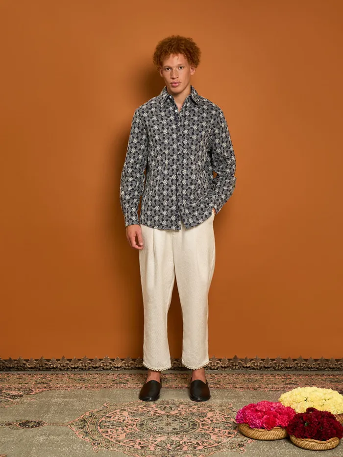 Menswear Shirts Sister Jane Penny Embroidered Shirt Blue Navy