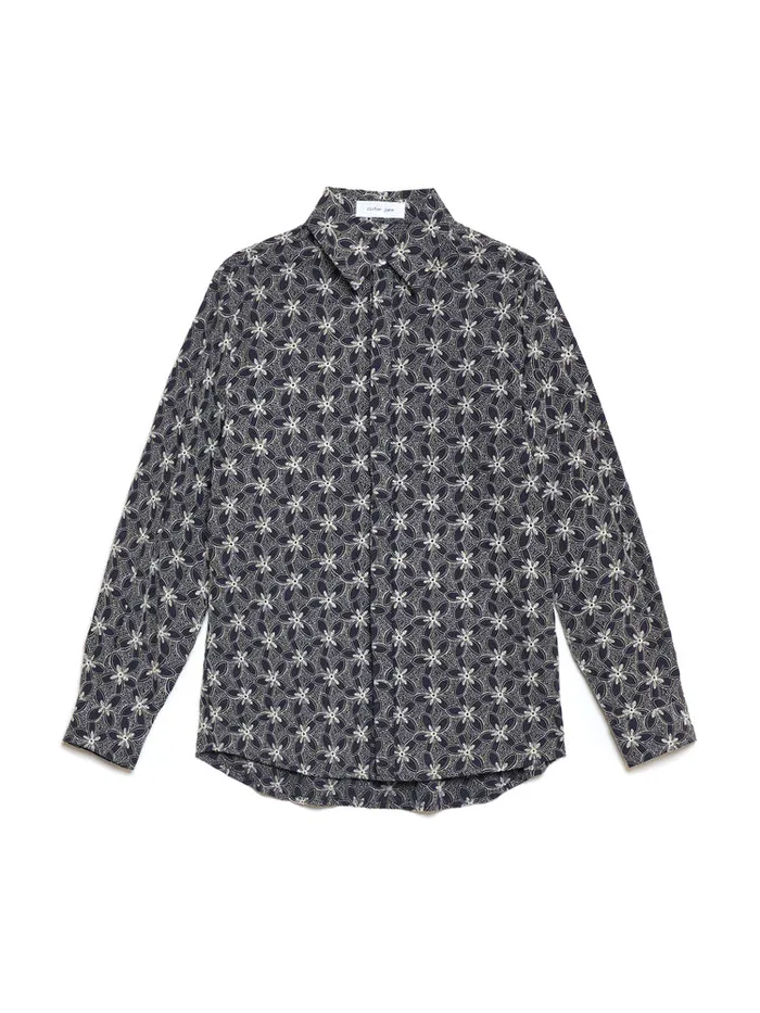 Menswear Shirts Sister Jane Penny Embroidered Shirt Blue Navy