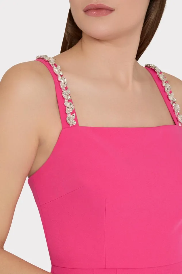 Milly Adella Cady Mini Dress Pink Women Dresses