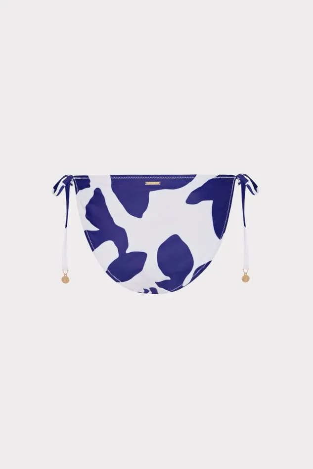 Milly Grand Foliage String Bikini Bottom Navywhite Women Swim and Coverups