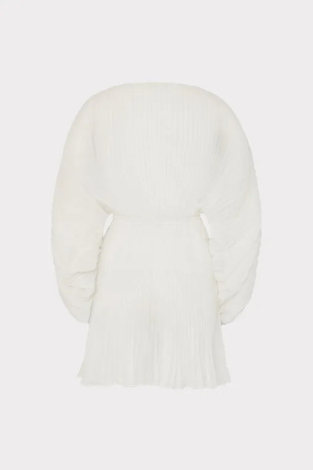 Milly Solid Chiffon Tie CoverUp White Women Swim and Coverups
