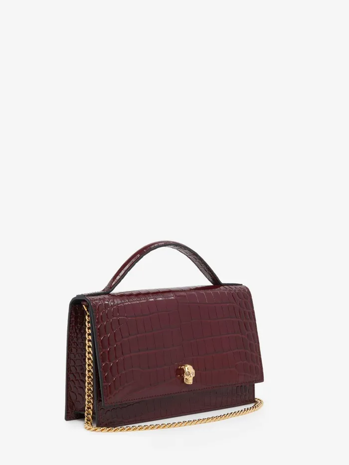 Mini Bags Women Alexander McQueen Top Handle Skull Bag Madder