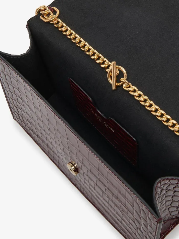 Mini Bags Women Alexander McQueen Top Handle Skull Bag Madder