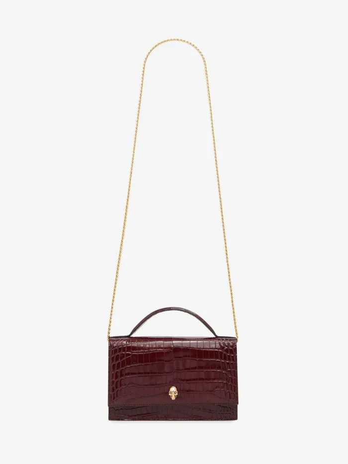 Mini Bags Women Alexander McQueen Top Handle Skull Bag Madder