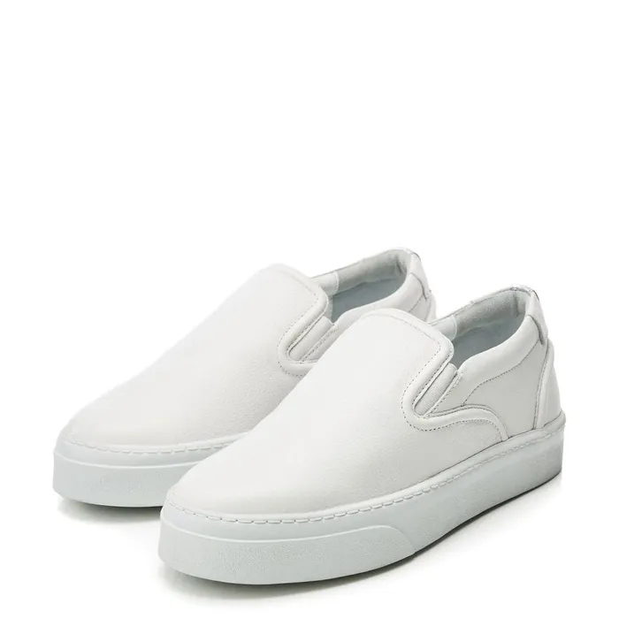 Moda In Pelle Adreenia White Leather Women SlipOn Trainers