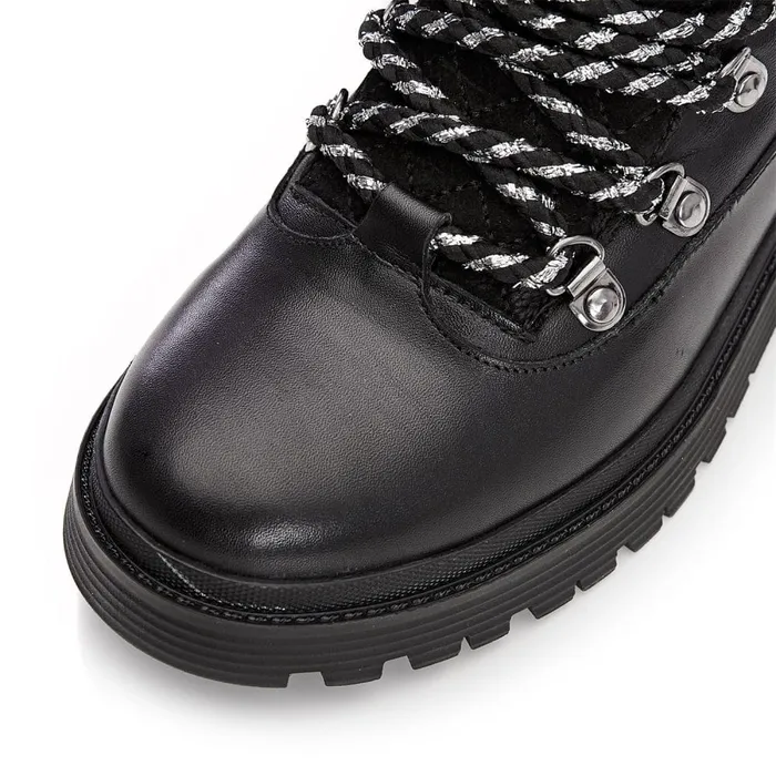 Moda In Pelle Analeece Black Leather Women Black Boots
