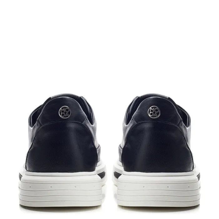 Moda In Pelle Bailiee Black Leather Women Black Trainers