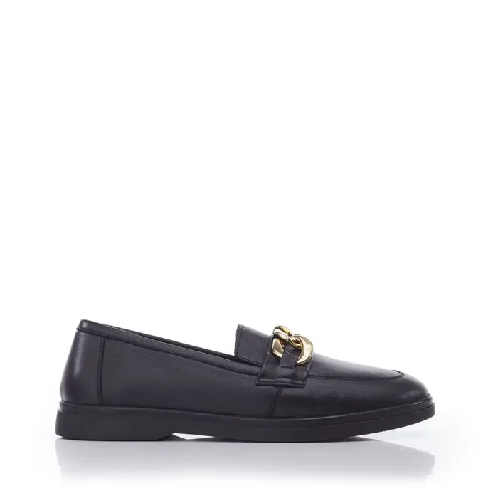 Moda In Pelle Bsoleful BCassi Black Leather Women Brogues And Loafers