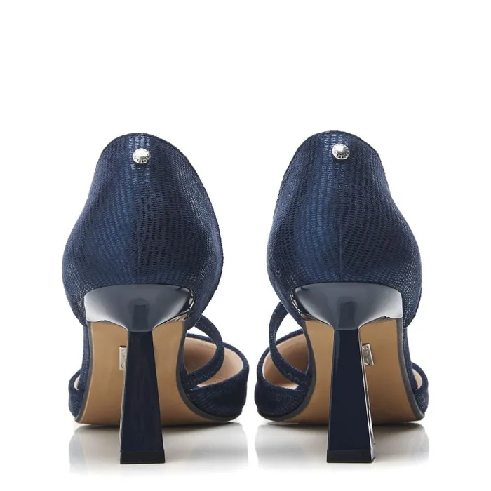 Moda In Pelle Camariya Navy Lizard Women Court Shoes