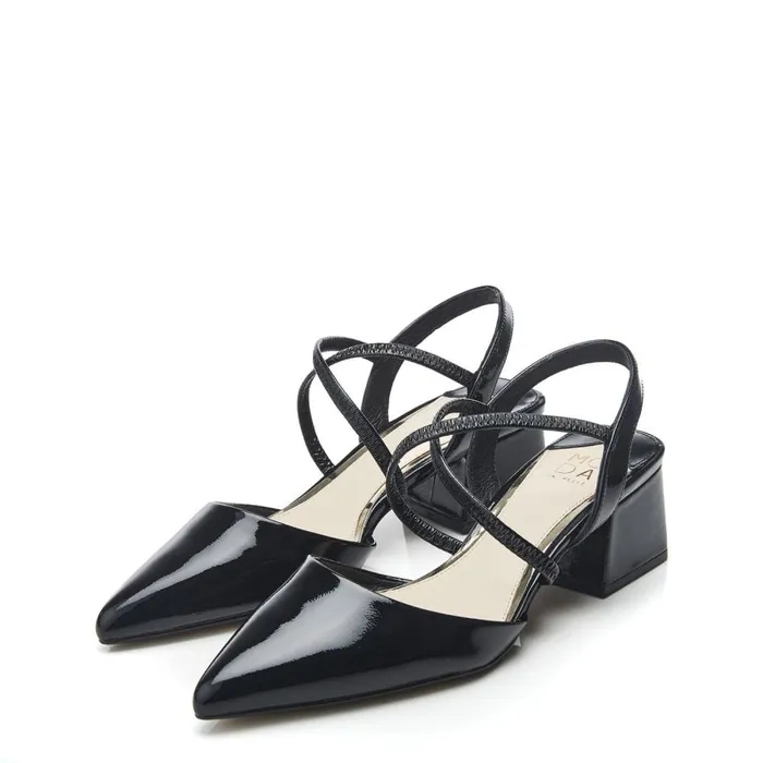 Moda In Pelle Caydence Black Leather Women Court Shoes
