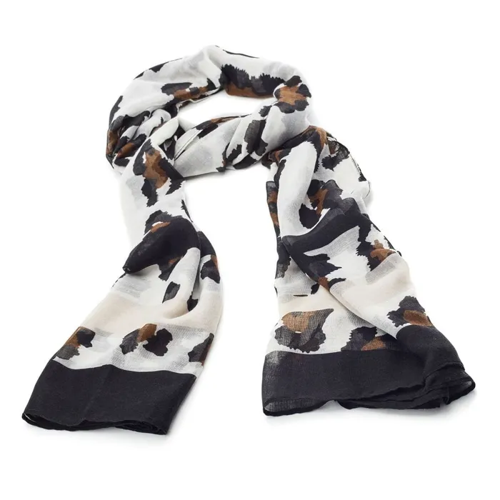 Moda In Pelle Leottie Scarf Natural Leopard Textile Women Scarves
