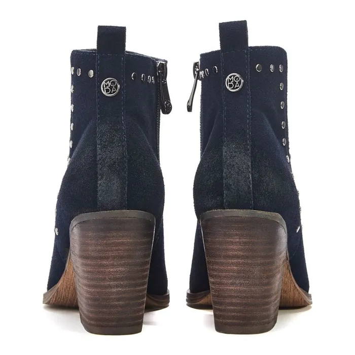 Moda In Pelle Ohad Navy Suede Women Heeled And Wedge Boots