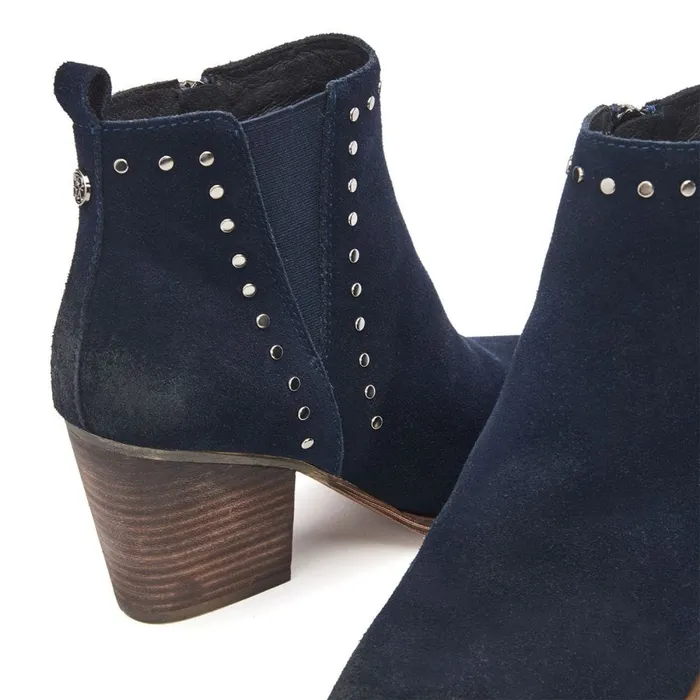 Moda In Pelle Ohad Navy Suede Women Heeled And Wedge Boots