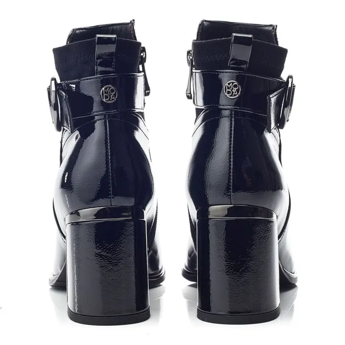 Moda In Pelle Paeden Black Patent Women Black Boots
