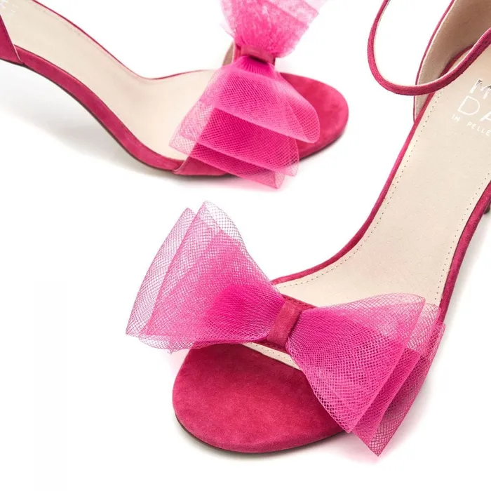 Moda In Pelle Raeleigh Raspberry Suede Women Mid Heel Shoes