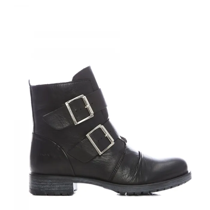 Moda In Pelle Shoon Sh Irving Black Leather Women Black Boots