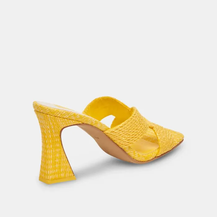 Nitro Heels Yellow Raffia Women Dolce Vita Heels