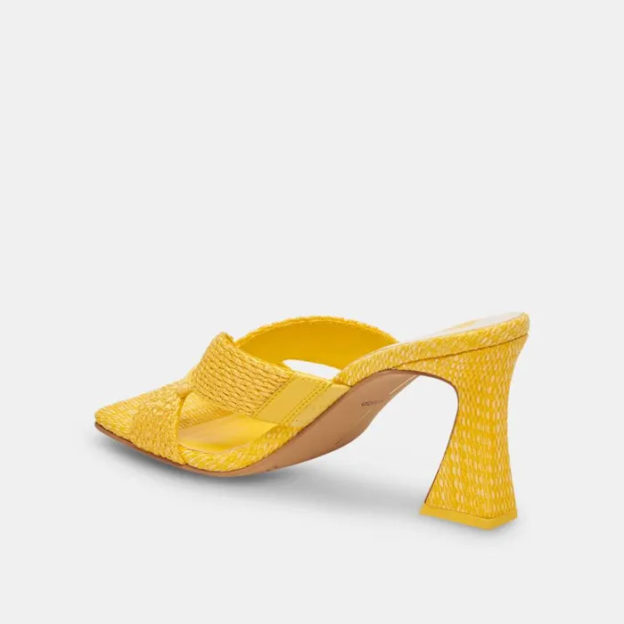 Nitro Heels Yellow Raffia Women Dolce Vita Heels