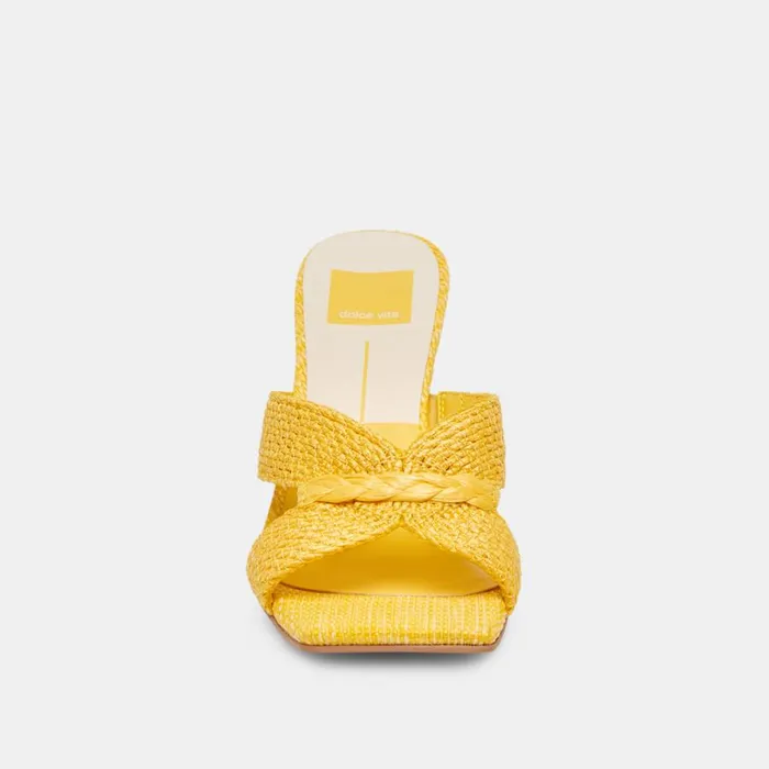Nitro Heels Yellow Raffia Women Dolce Vita Heels