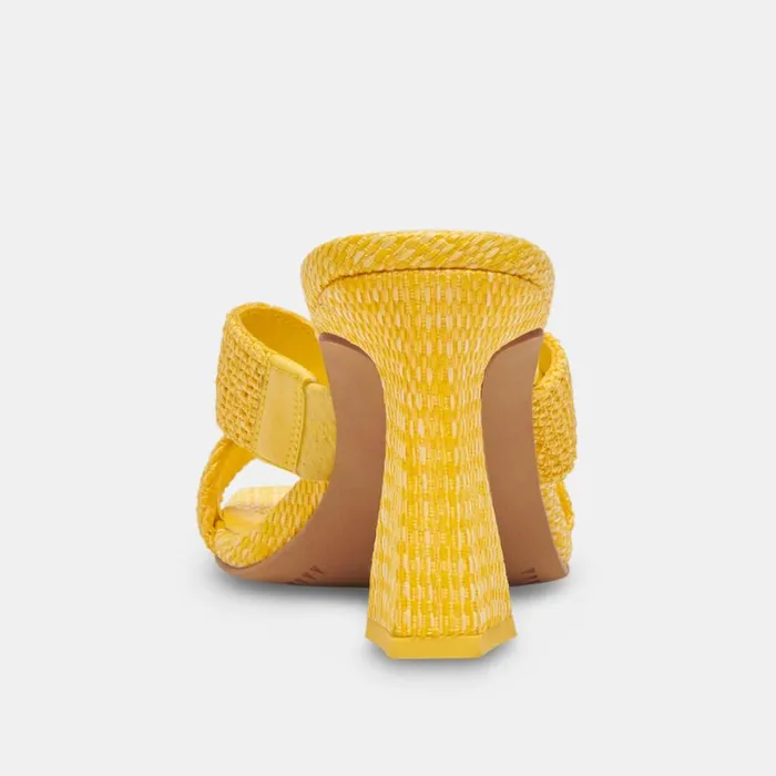 Nitro Heels Yellow Raffia Women Dolce Vita Heels