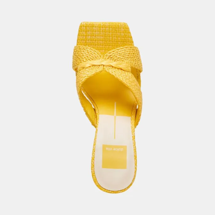 Nitro Heels Yellow Raffia Women Dolce Vita Heels
