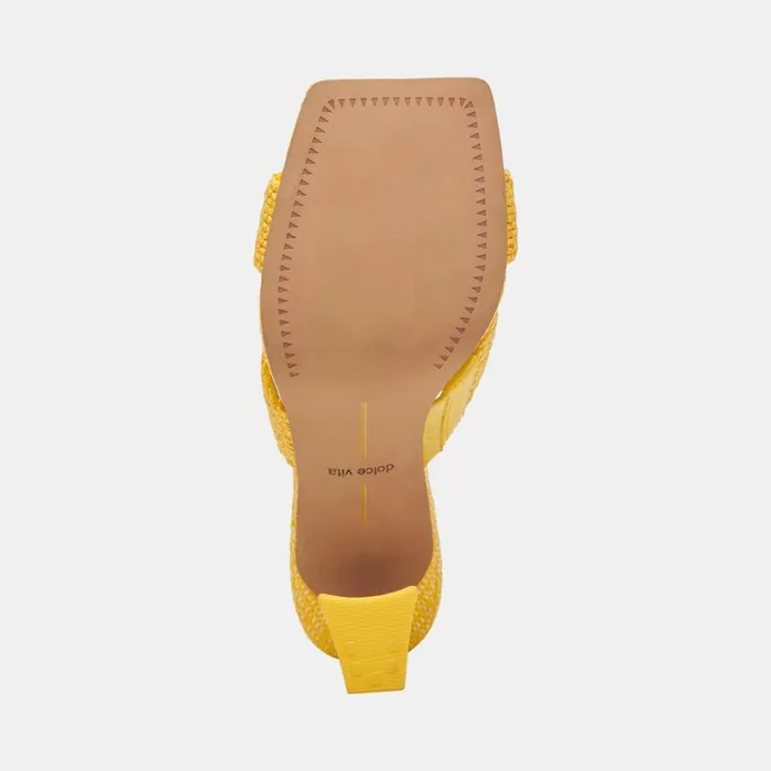 Nitro Heels Yellow Raffia Women Dolce Vita Heels