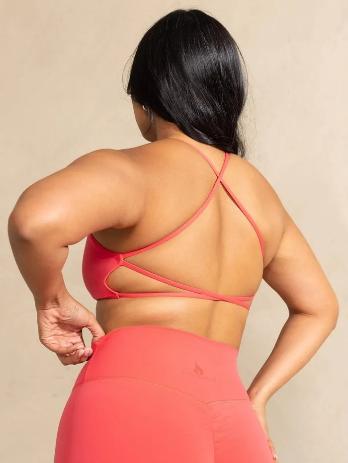 NKD Embody Sports Crop 8211 Neon Salmon Women Ryderwear Sports Bras