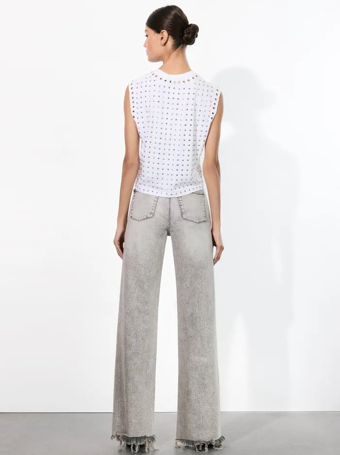 Pants Women Alice Olivia Delancey Jean Peyton Vintage Grey
