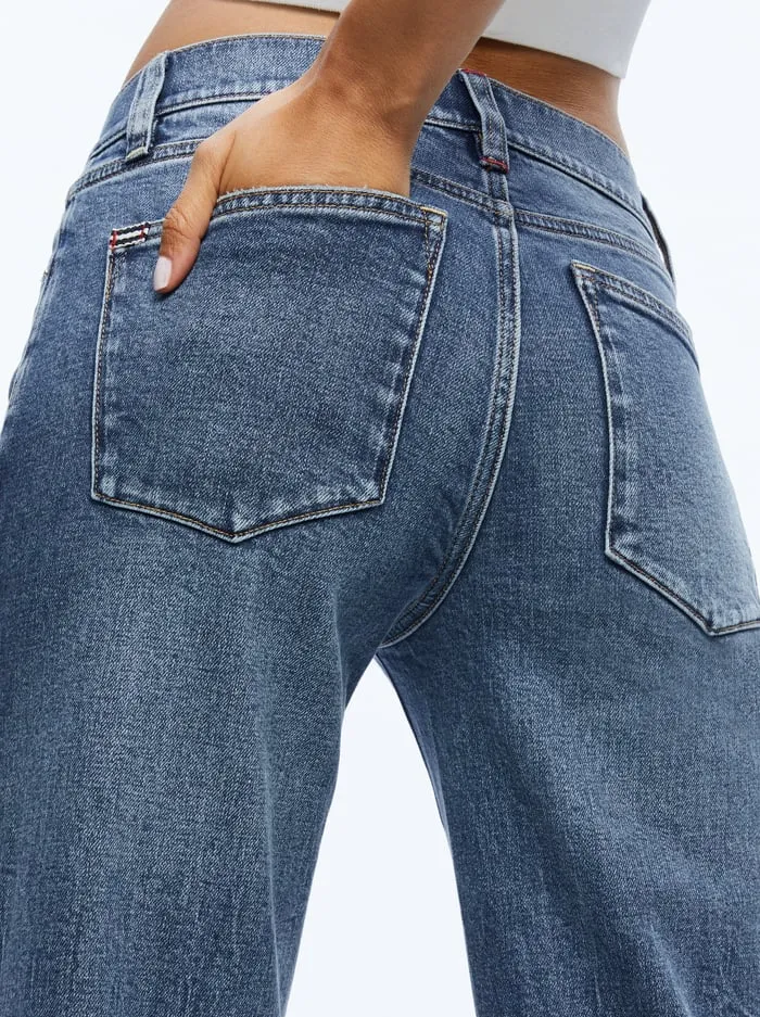 Pants Women Alice Olivia Roxie Jean Brooklyn Blue