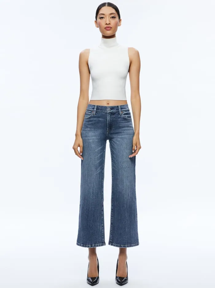 Pants Women Alice Olivia Roxie Jean Brooklyn Blue