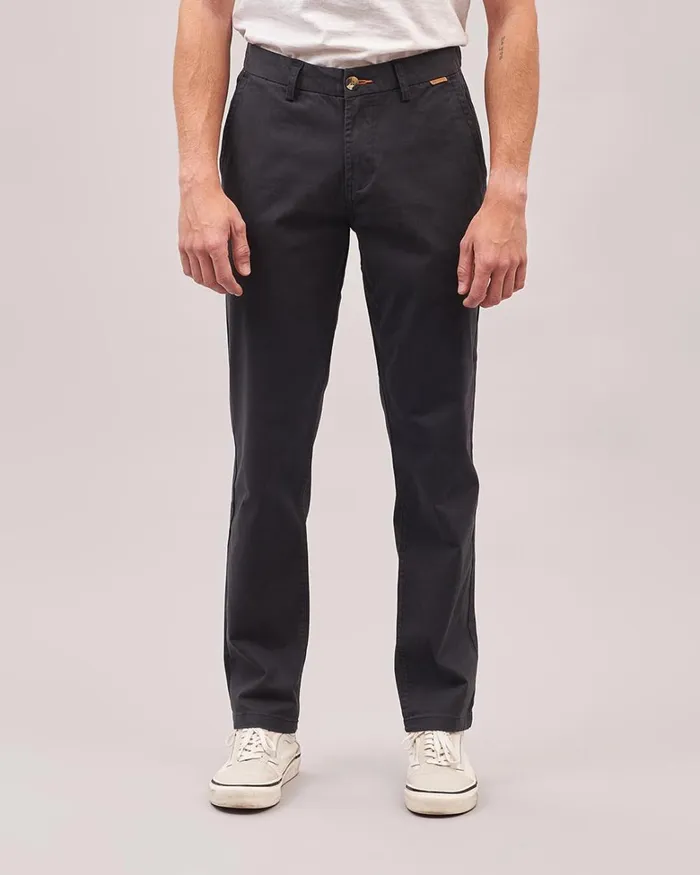 Passenger Bottoms Men 365 Organic Cotton Trouser Faded Black Faded Black