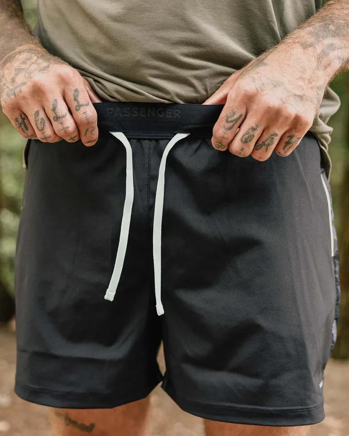 Passenger Bottoms Men Exploration Trail Recycled Shorts Black Black