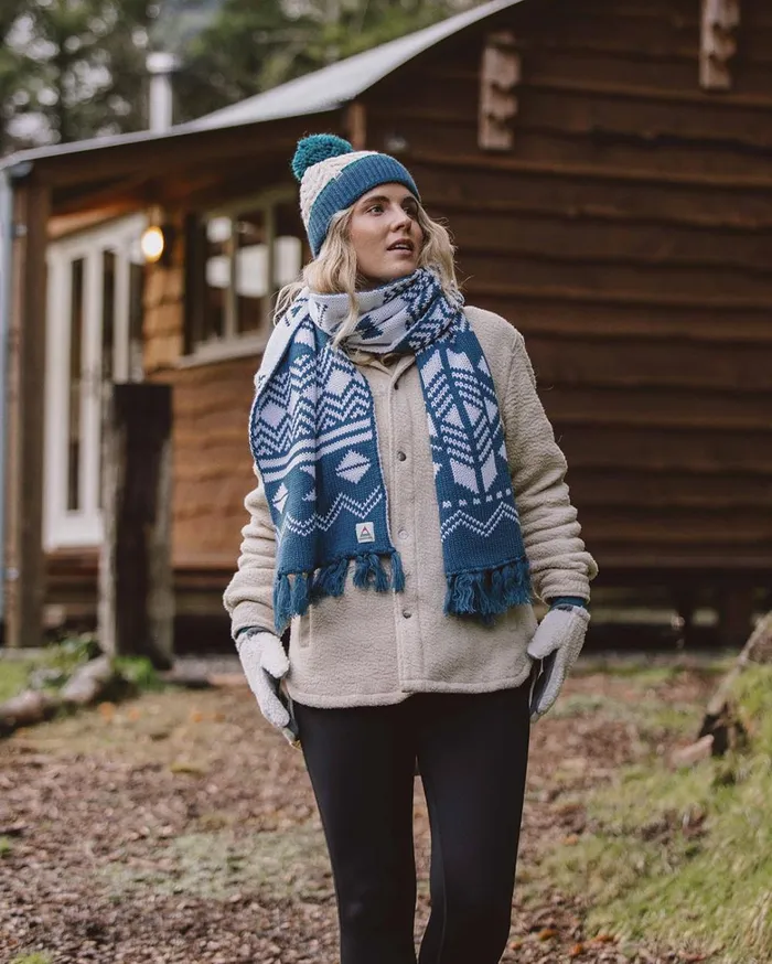 Passenger Scarves and Neckwear Women West Coast Recycled Acrylic Scarf Blue Steel Blue Steel