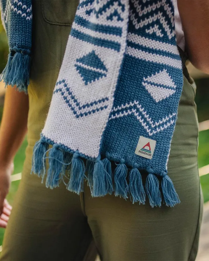 Passenger Scarves and Neckwear Women West Coast Recycled Acrylic Scarf Blue Steel Blue Steel