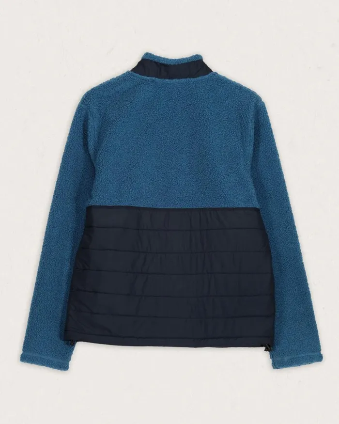 Passenger Tops Men Born Explorer Recycled PolarLined Sherpa Fleece Blue Steel Blue Steel