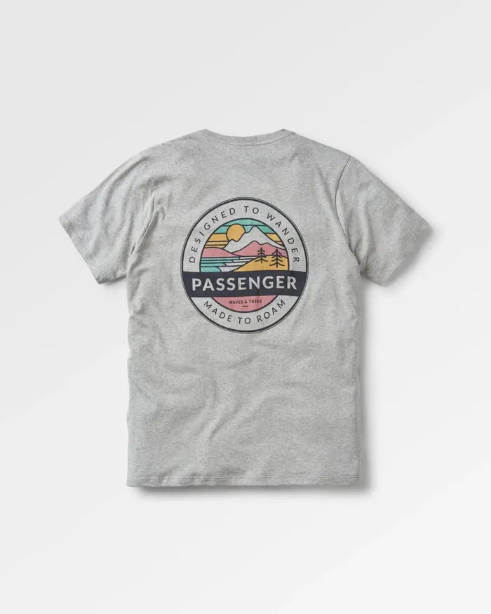Passenger Tops Men Odyssey Recycled Cotton TShirt Grey Marl Grey Marl
