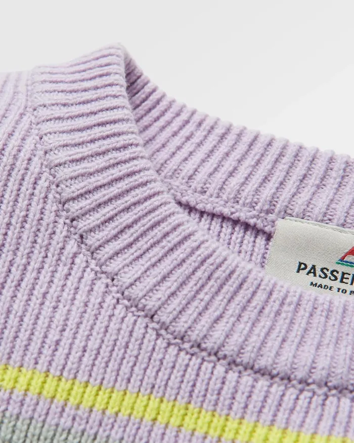 Passenger Tops Women Grasslands Oversized Organic Cotton Knitted Jumper Lilac Mist Lilac Mist