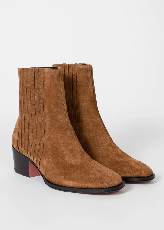 Paul Smith Boots Womens Tan Suede 039Ada039 Boots Tan