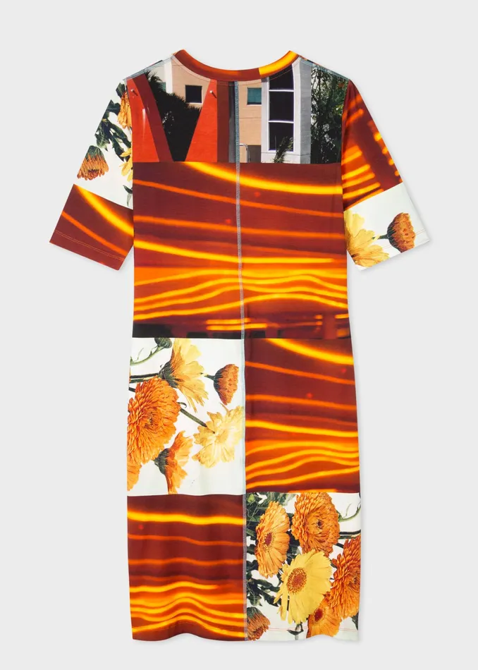 Paul Smith Dresses Womens Daydreaming Floral039 Print Jersey Dress Orange