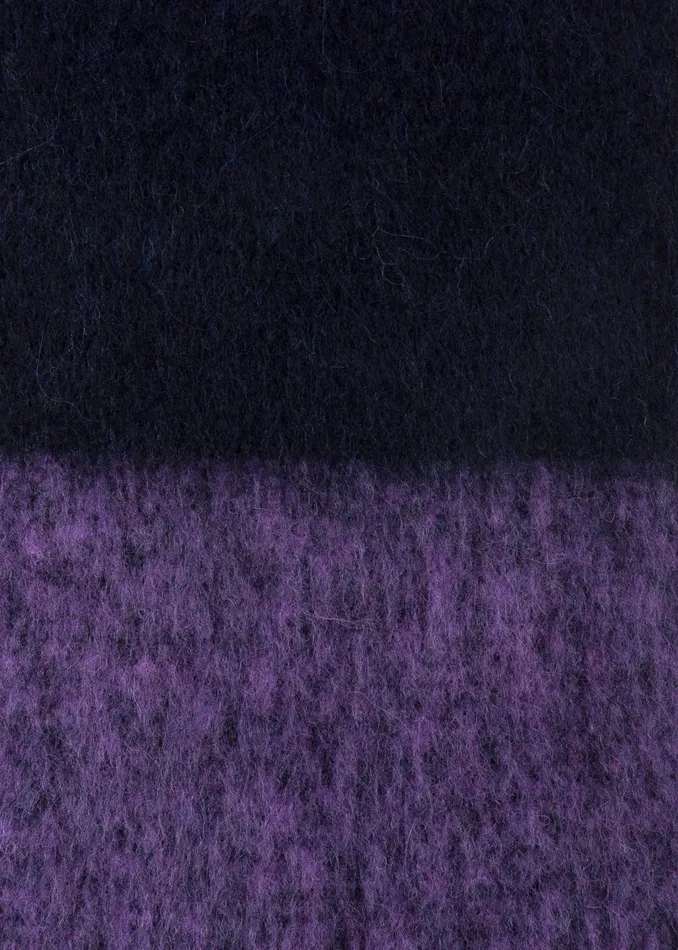 Paul Smith Scarves Womens Navy Scarf With Contrast Purple Detail Navy