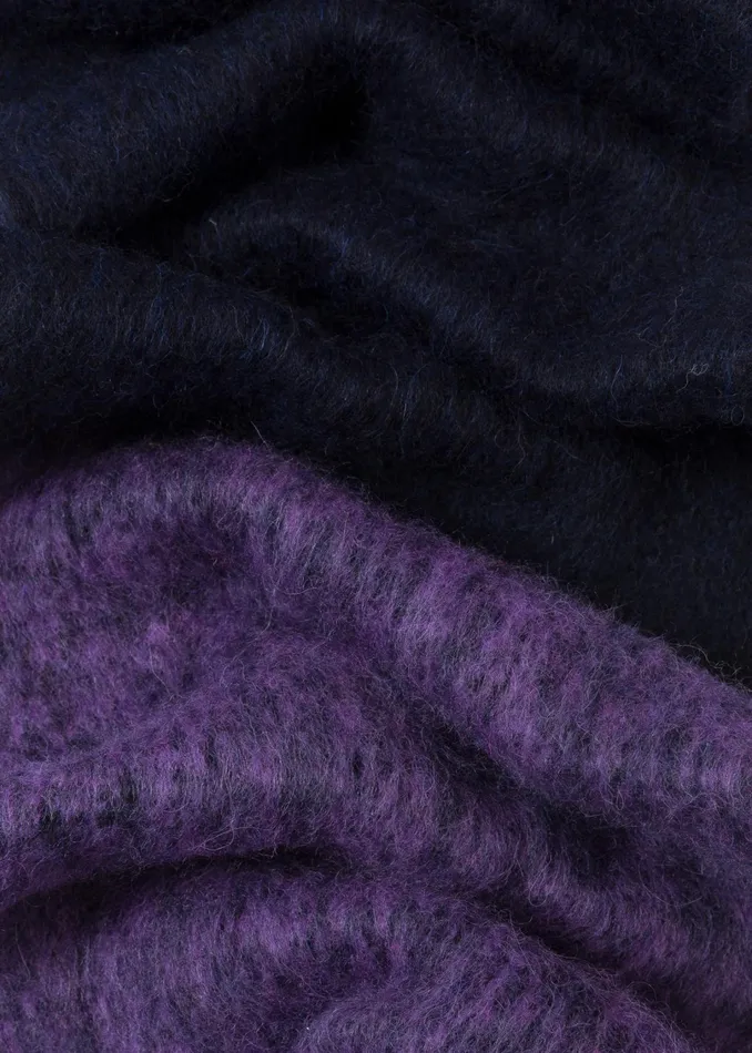 Paul Smith Scarves Womens Navy Scarf With Contrast Purple Detail Navy