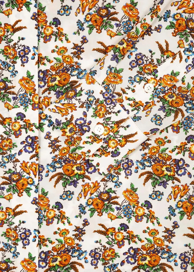 Paul Smith Shirts Womens Cream 039Mabel Floral039 Print Silk Shirt Cream