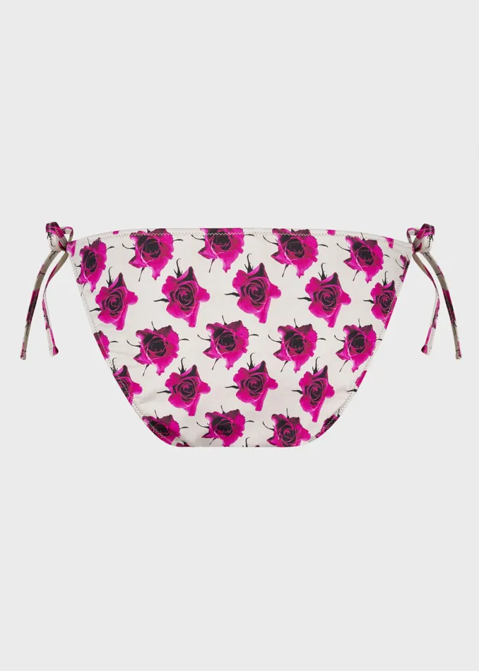 Paul Smith Swimwear Womens Monarch Rose039 Print TieSide Bikini Bottoms Pink