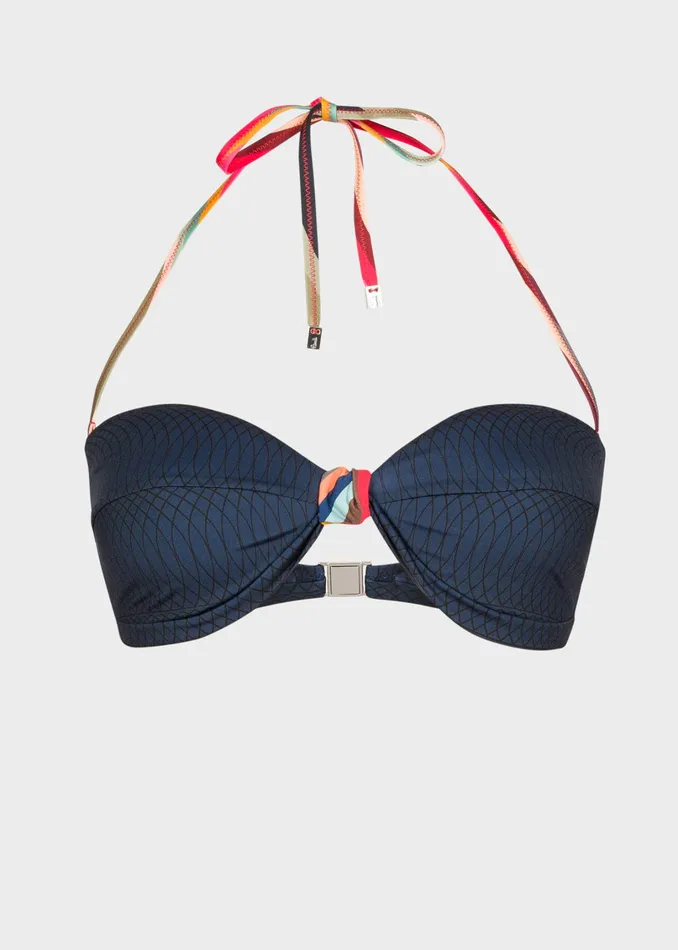 Paul Smith Swimwear Womens Paul Smith No9 8211 Navy Bandeau Bikini Top Navy
