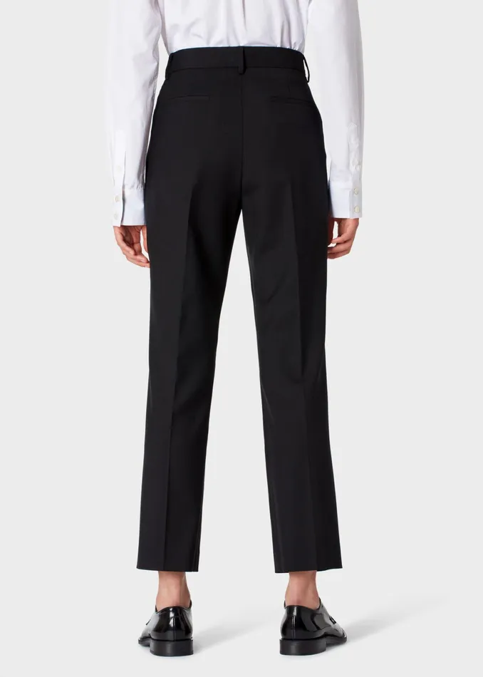 Paul Smith Trousers Womens A Suit To Travel In 8211 Black SlimFit Wool Trousers Black