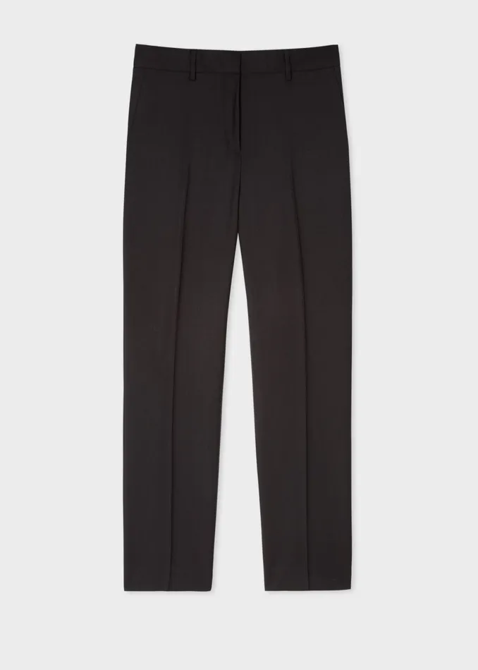 Paul Smith Trousers Womens A Suit To Travel In 8211 Black SlimFit Wool Trousers Black