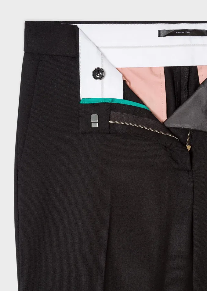 Paul Smith Trousers Womens A Suit To Travel In 8211 Black SlimFit Wool Trousers Black
