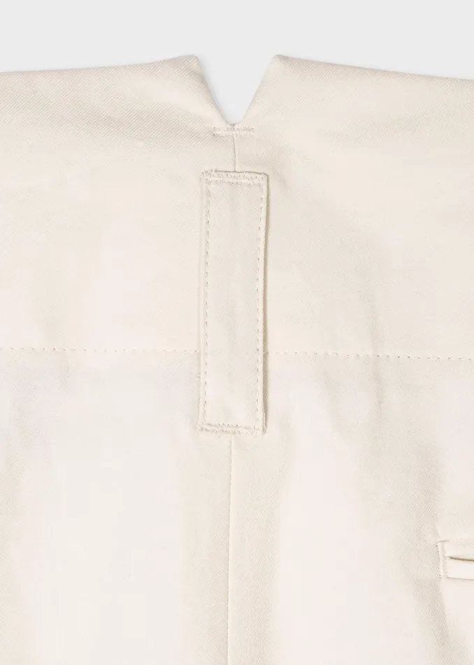 Paul Smith Trousers Womens Cream Organic Cotton Relaxed Pleated Chinos Cream