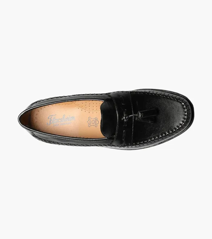 Pazzano Moc Toe Tassel Slip On Black Men Florsheim Dress Shoes