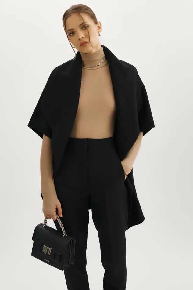 Penelope Double Face Wool Coat Black Women Lamarque BEST SELLERS